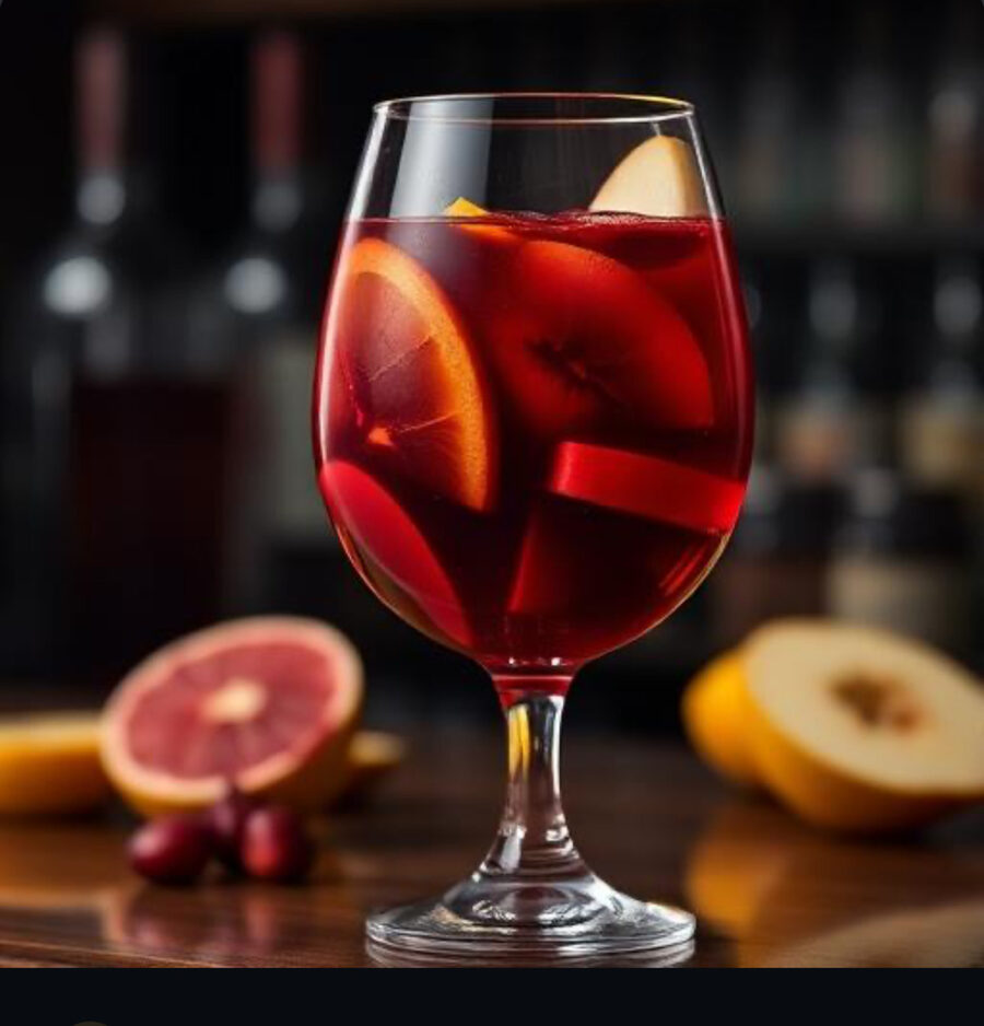 TWON3 Sangria poured over fruit